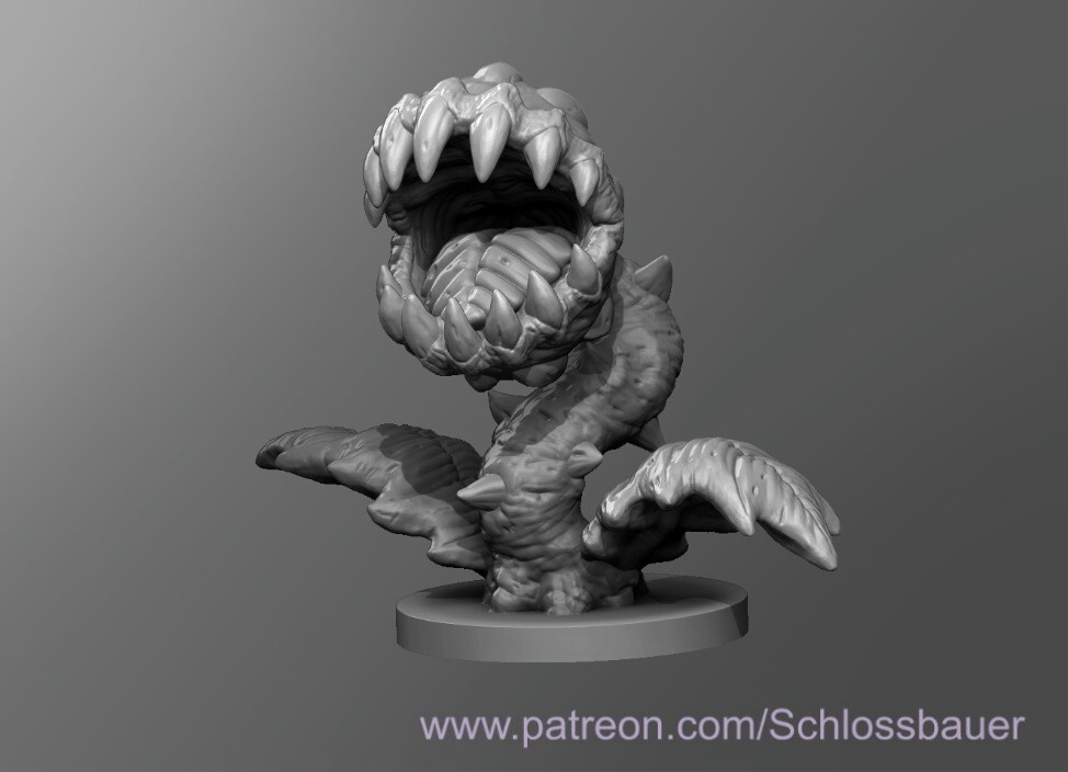 Piranha Plant Monster Manual 28mm Scale DND D&D Mario Tabletop Miniature SB