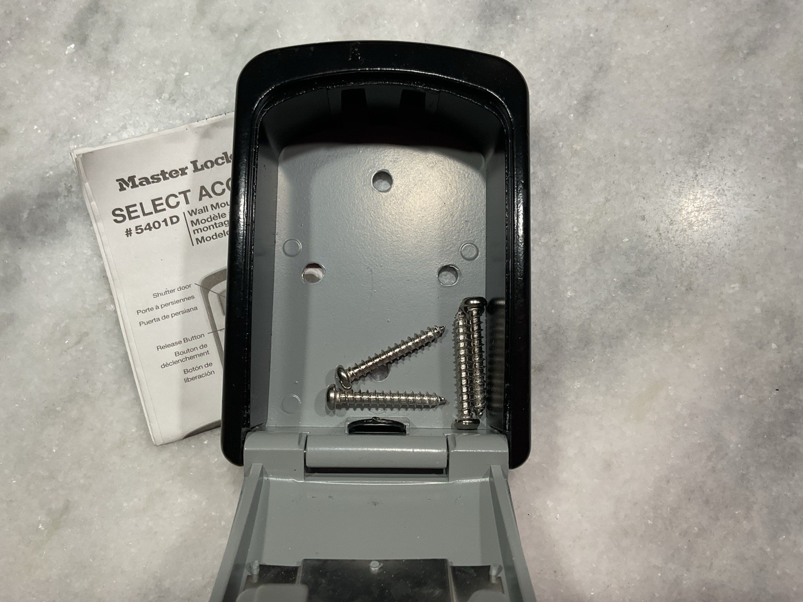 Master Lock 5401D 5-Key Locking Combination Steel Box - Black/Silver