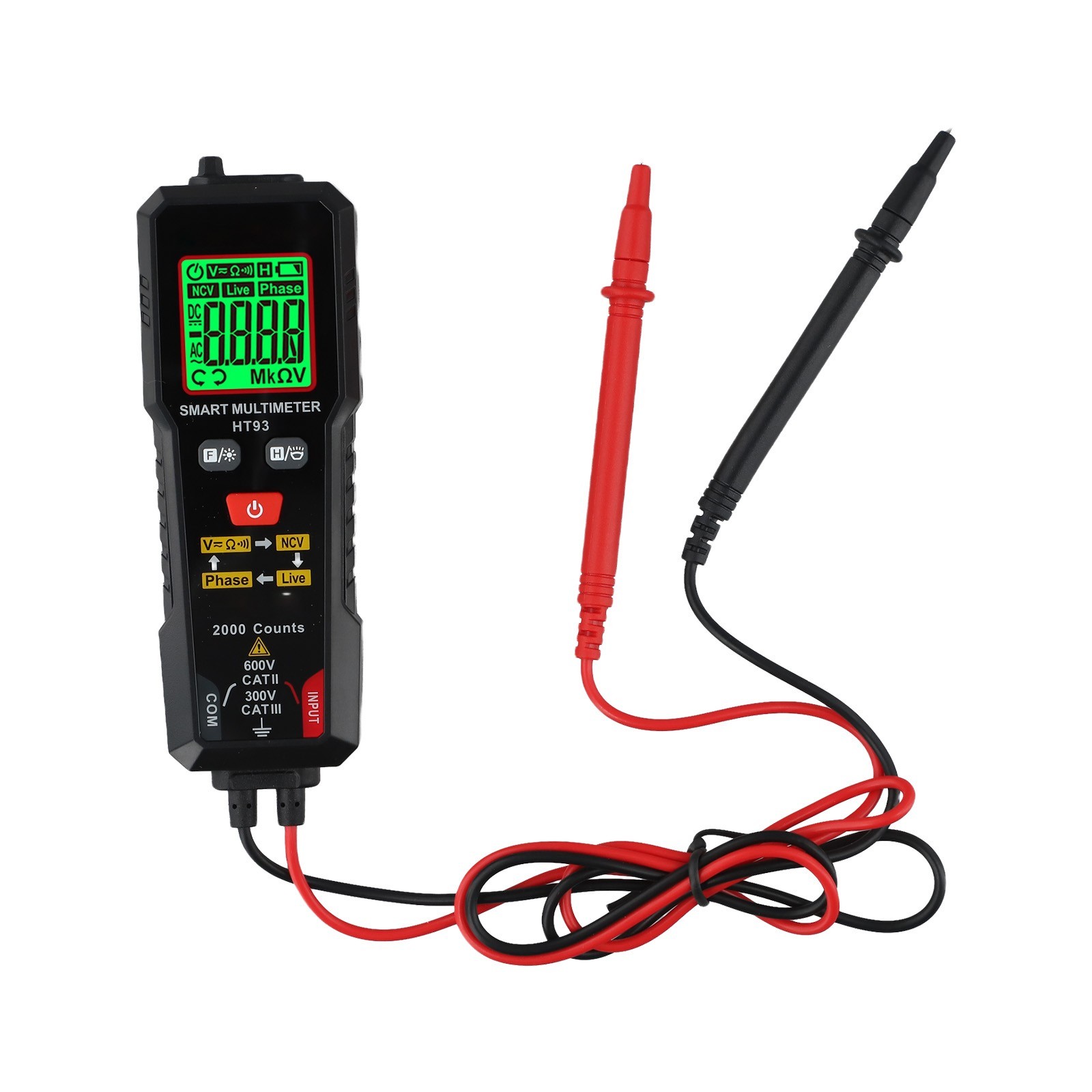 HT93 Multi-function Digital Multimeter Handheld NCV Detection Smart Multimeter