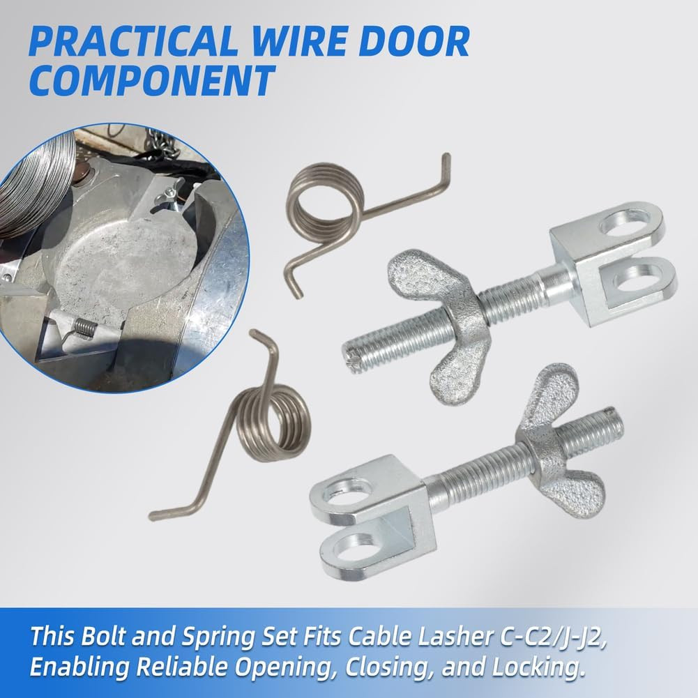 Door Accessory Kit Bolt and Spring Compatible with Cable Lasher C-C2, J-J2 | Use