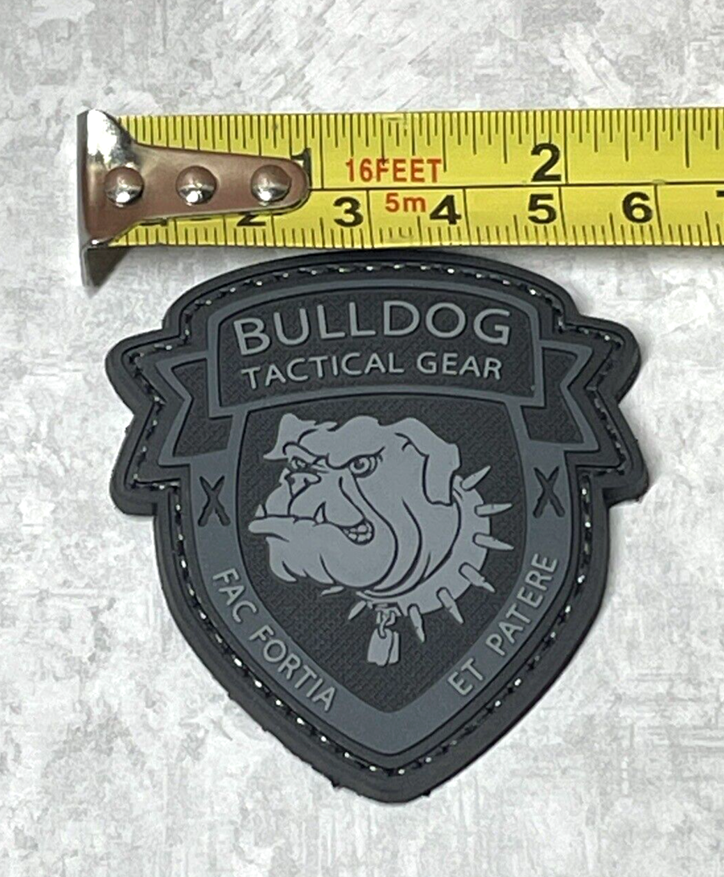 Bulldog Tactical Morale PVC Patch, Army Shield Rubber Tactical Gun Patch