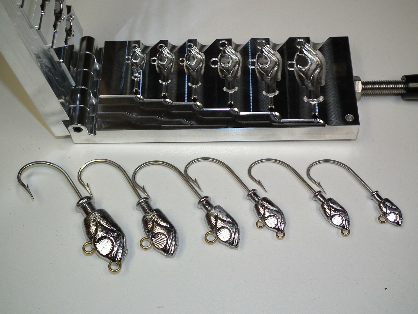 Saltwater Guppy Jig -2  mold 1/2-3oz CNC Aluminum USA Mad Shadder