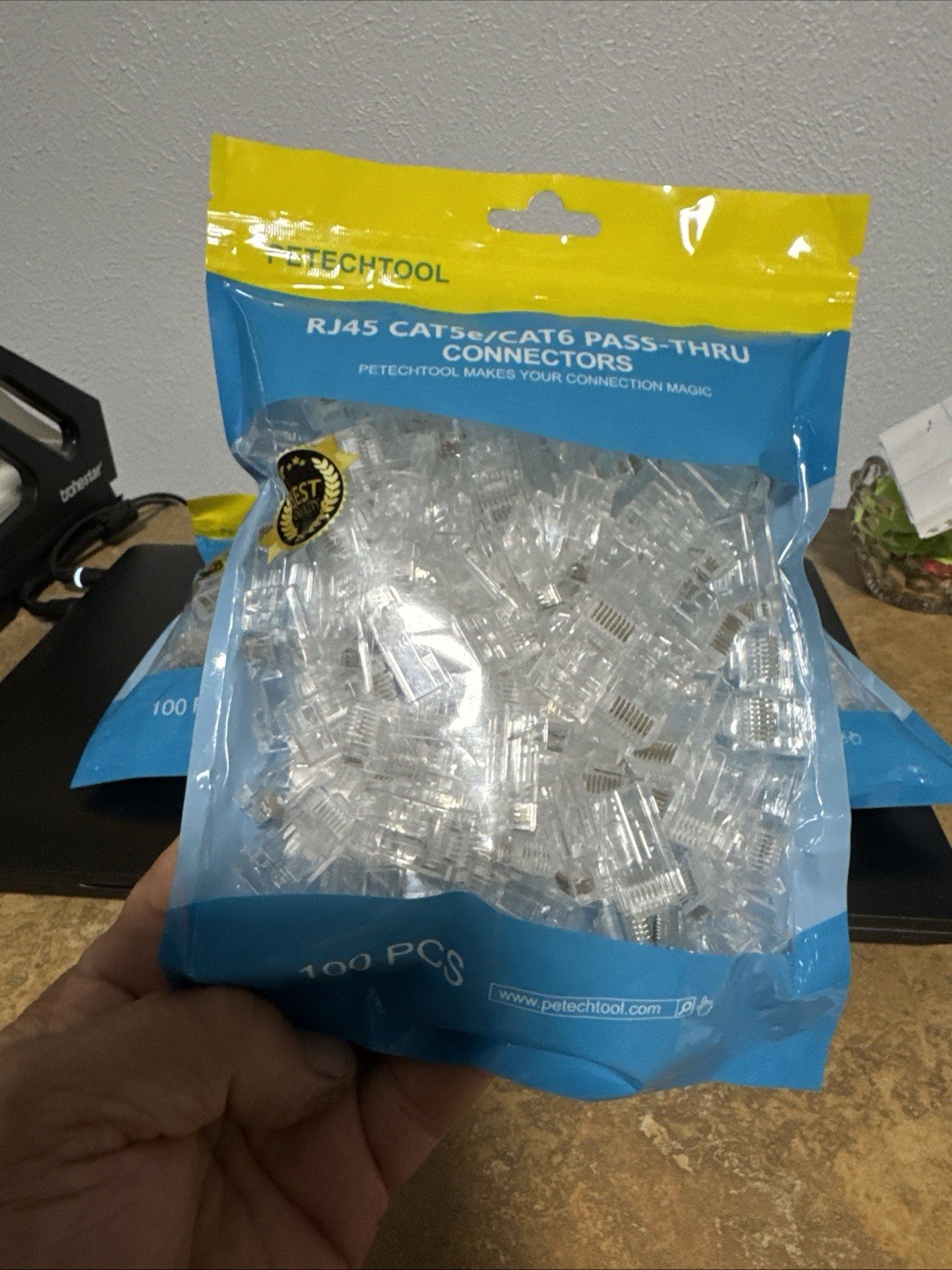 RJ45 Connectors CAT5e/CAT6 (3 Packs Of 100) PETECHTOOL