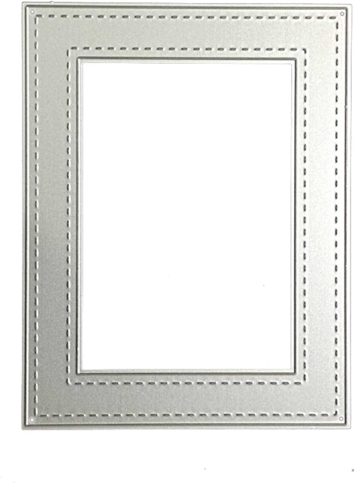 Silver Rectangle Frame Metal Cutting Dies Stencil Embossing Album Template Sc...