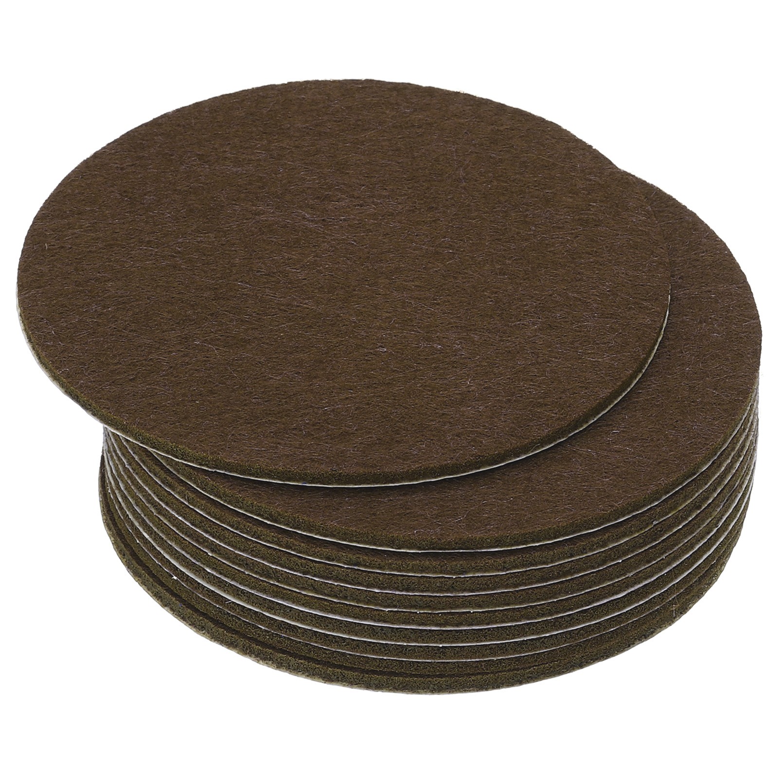 4 Inch Diameter Lamp Base Felt, 2mm Thickness Adhesive Felt, Coffee 10pcs