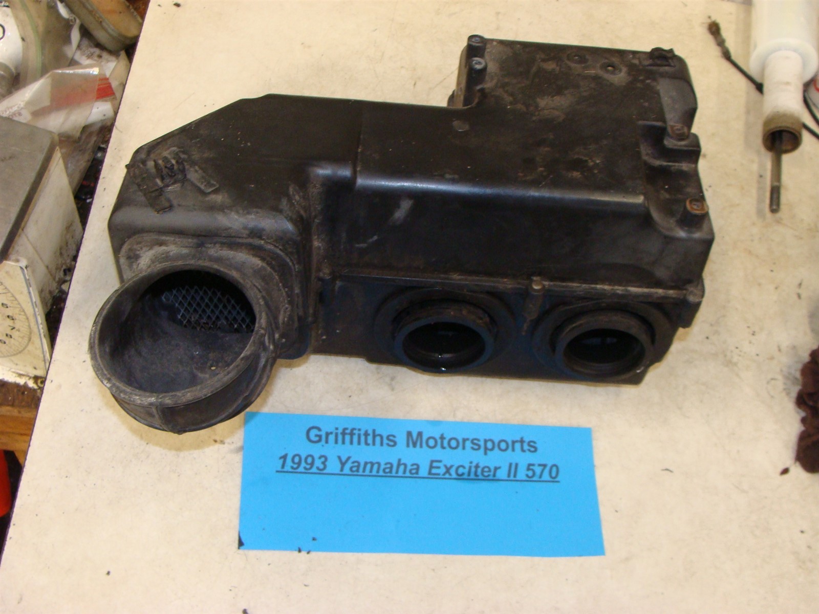1993 YAMAHA EXCITER 2 II 570 EX570 airbox air box intake breather w carb boots
