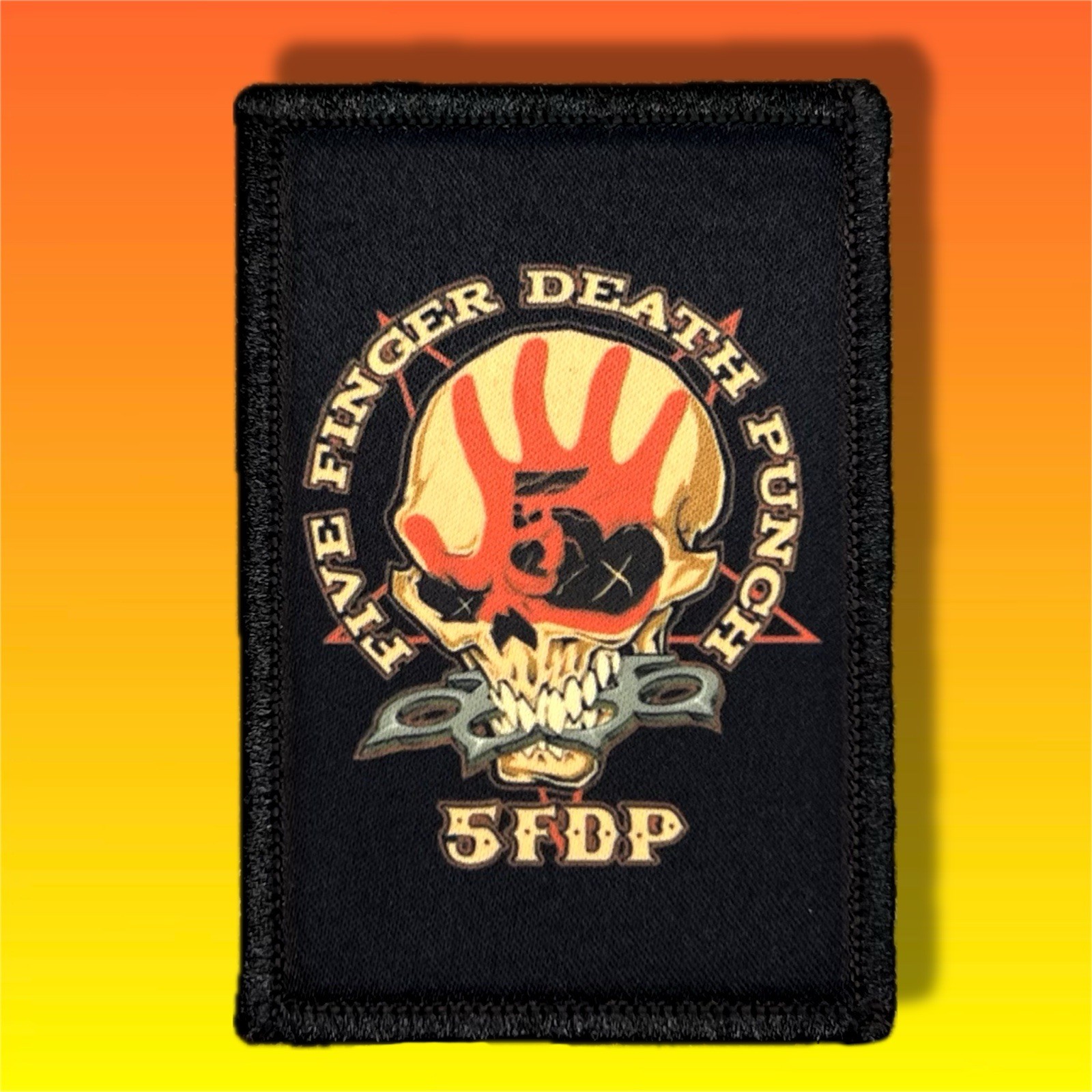 Five Finger Death Punch Morale Patch / Military ARMY Tactical Band Hook 751