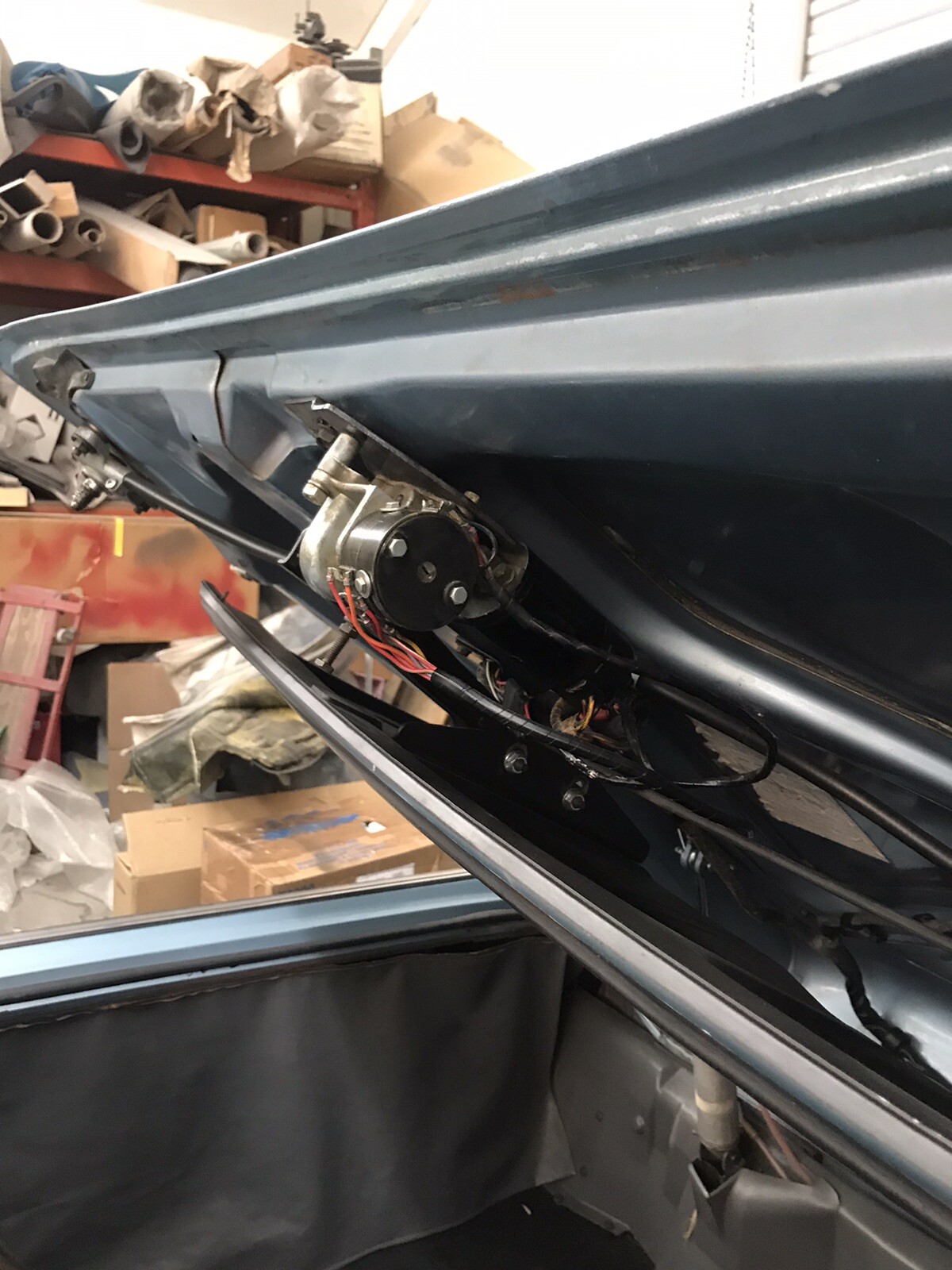1964-1966 Ford Thunderbird Convertible, Top Upper Back Panel flip switch Upgrade
