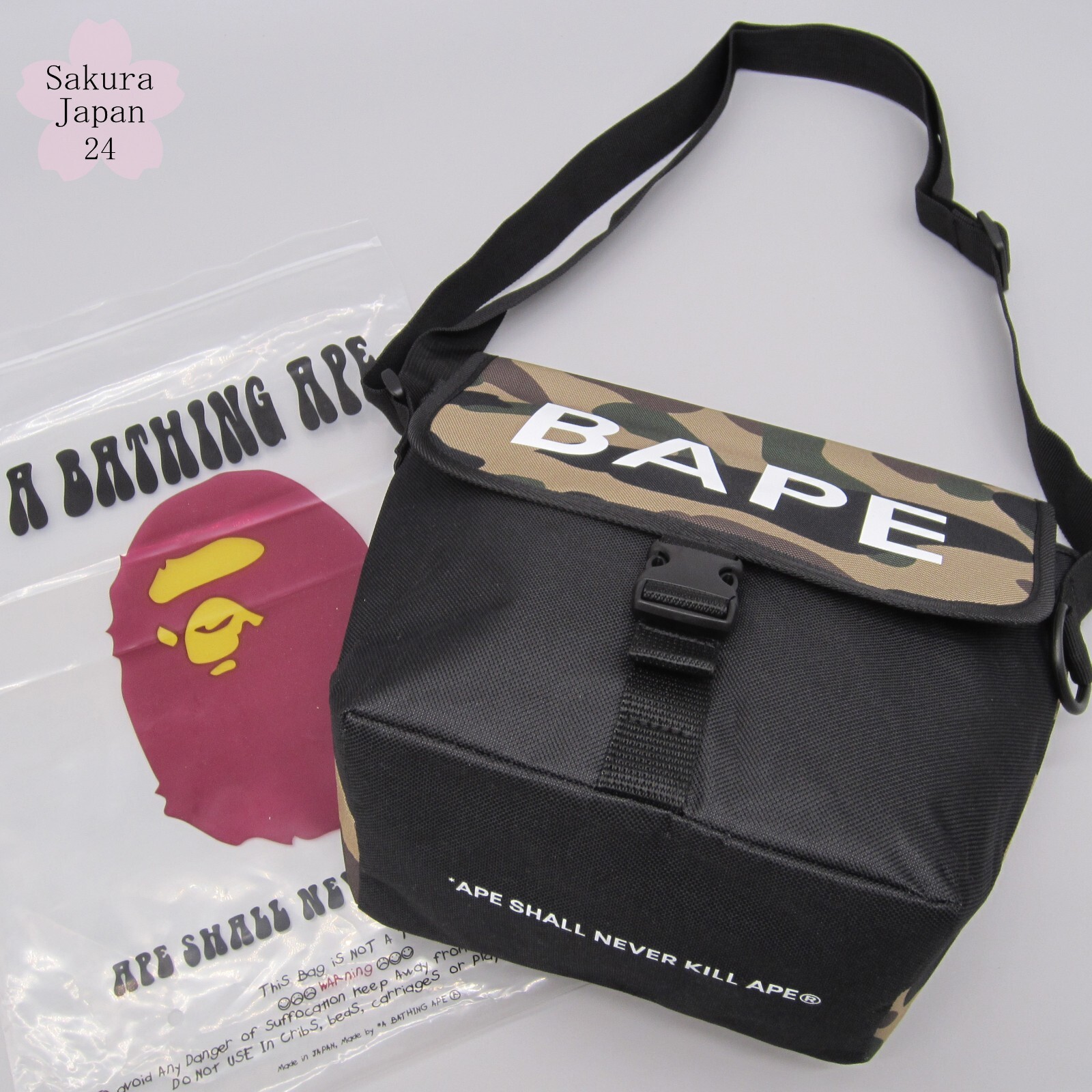 BAPE A Bathing Ape Camo Shoulder Bag Crossbody 2020 AW Japanese Magazine Limited