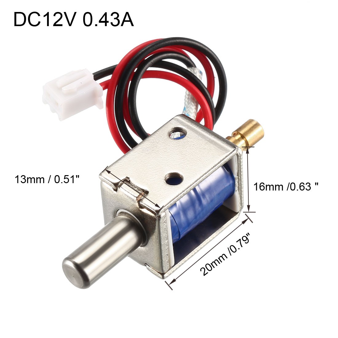 DC 12V 0.43A 4mm Mini Electromagnetic Solenoid Lock Push Pull Type