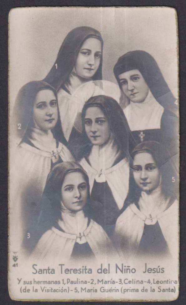 Holy card antique de Santa Teresita estampa image pieuse santino