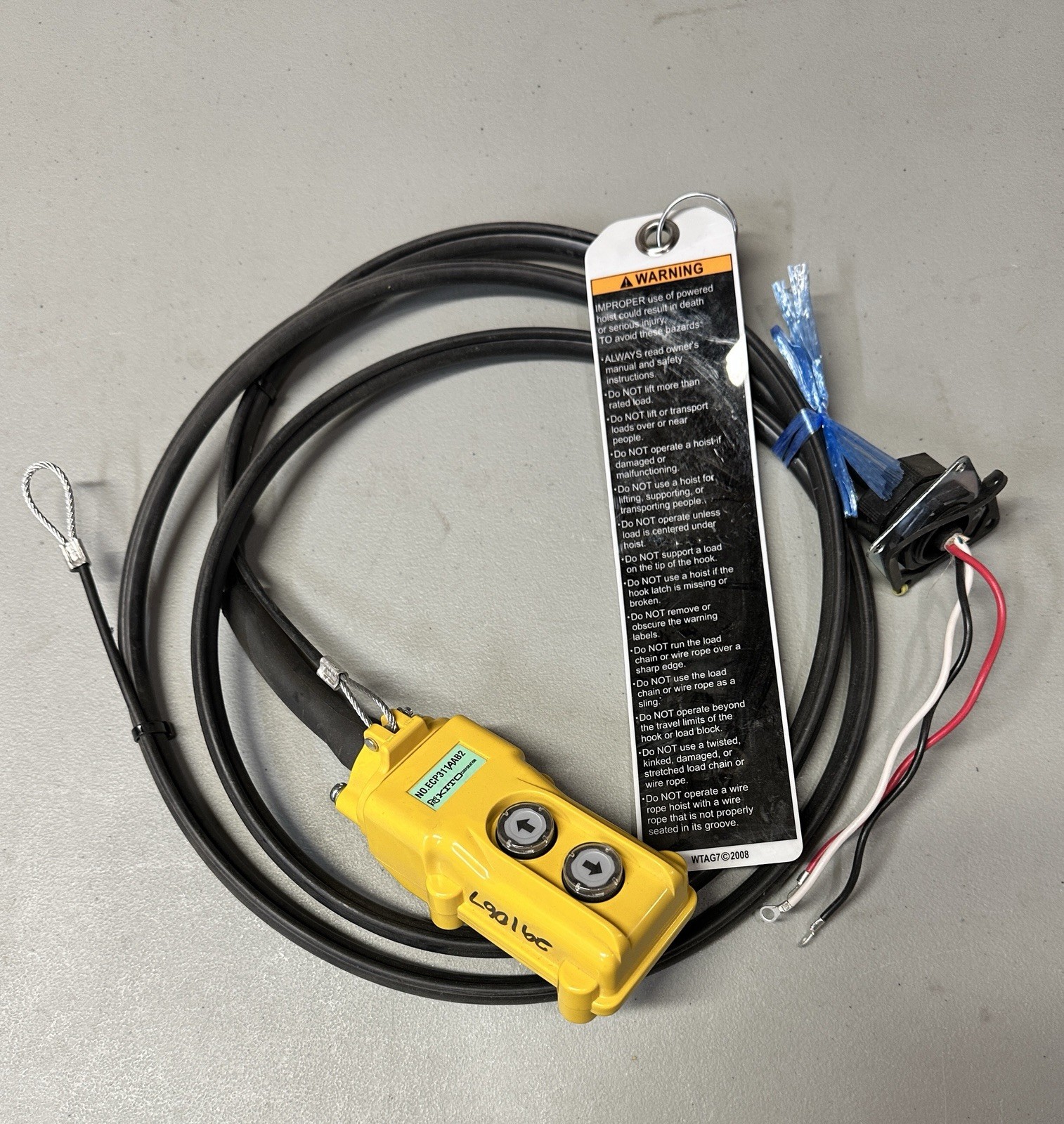 KITO ECP311AAB2 Hoist Pendant Control Station Cable & Connector 5 PIN NEW