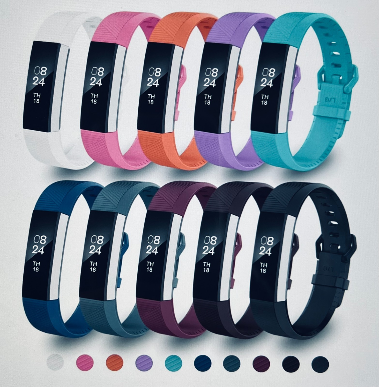 10 Fitbit Wristbands - Alta and Alta HR - Size Small (no tracker - see note ¹ )