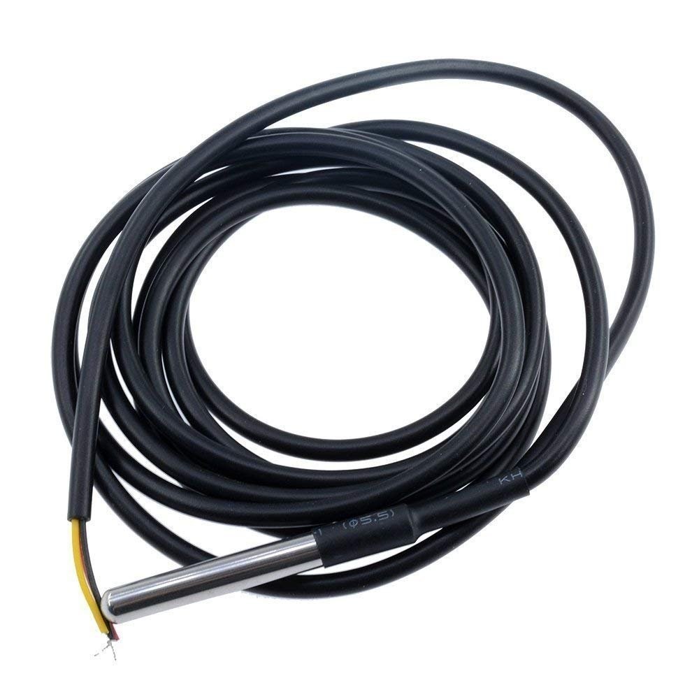 5pcs DS18B20 Temperature Sensor Temperature Probe Stainless Steel Package Wat...