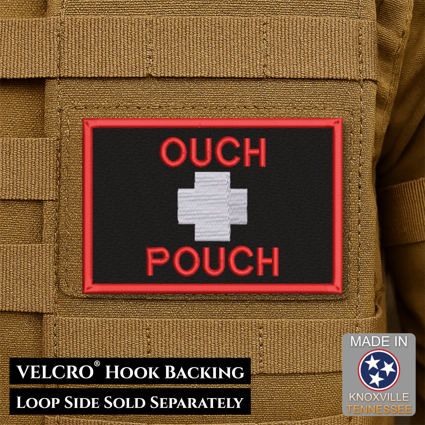 Ouch Pouch Funny Morale Patch, 2x3" IFAK or Med Kit | VELCRO® Brand Fastener