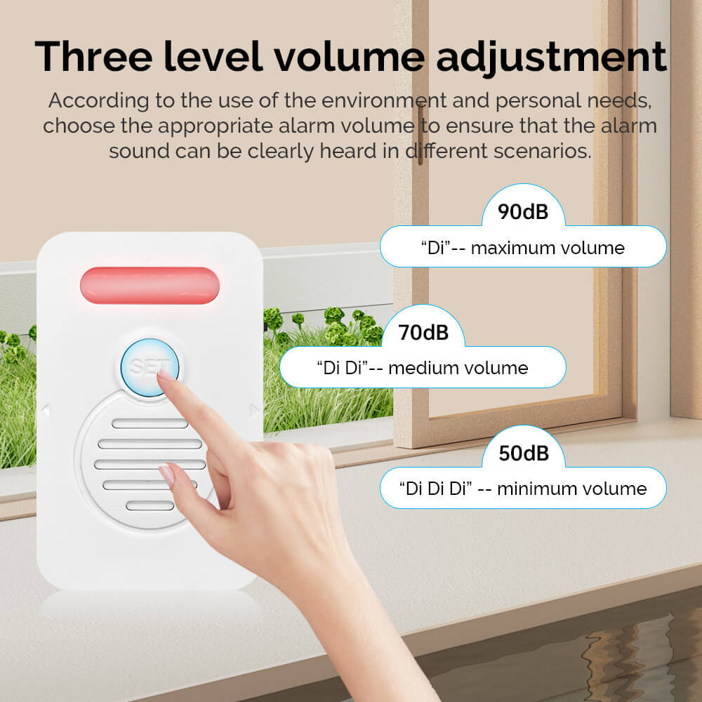 Wireless Door Alarm When Opened Voice Alert Magnetic Sensor Adjustable Volume ×3