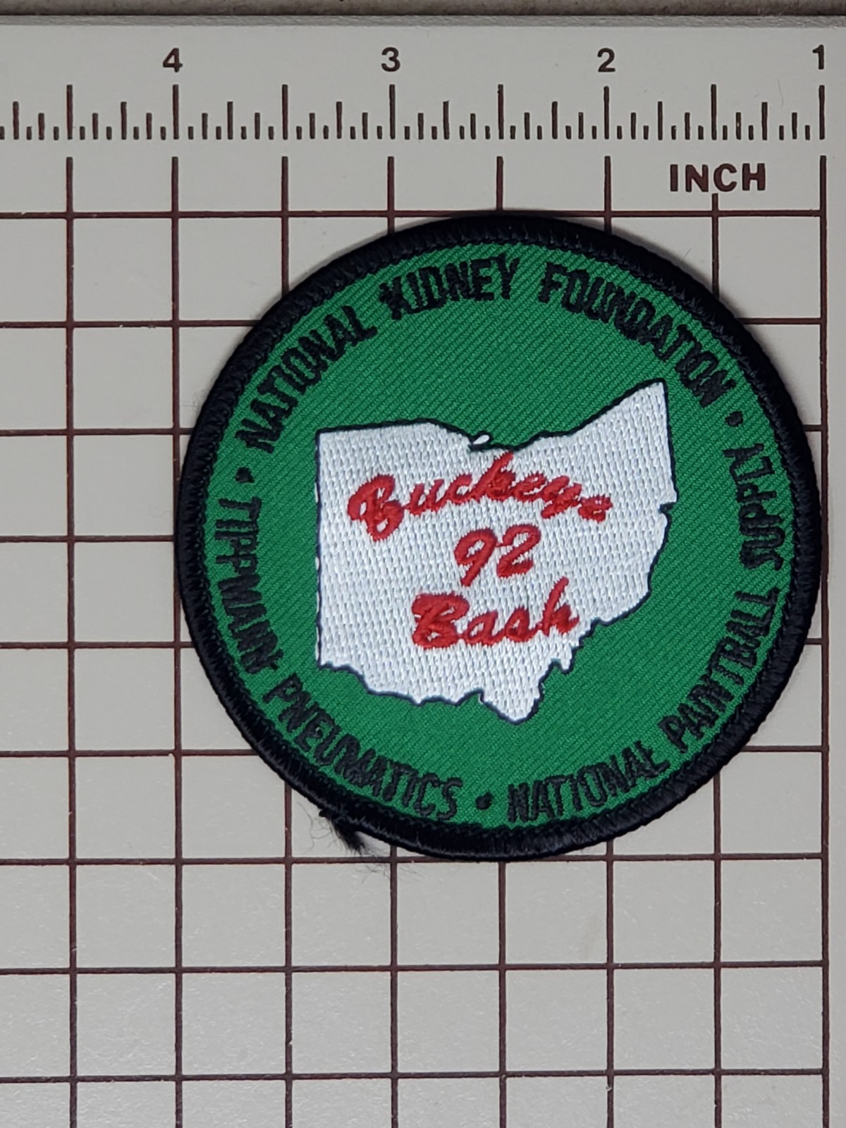 Early 90s Paintball Patch - Buckeye Bash 92 Kidney Foundation Tippmann Supply