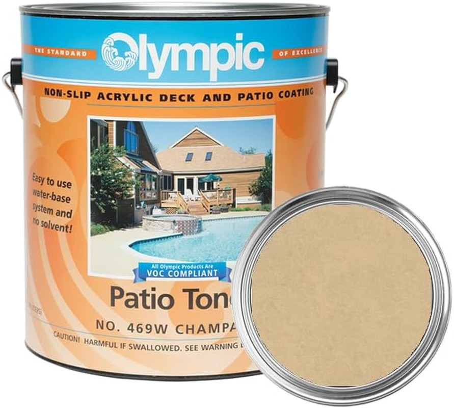 Olympic Patio Tones Champagne 1 Gal – Non-Slip Acrylic Deck & Concrete Coating
