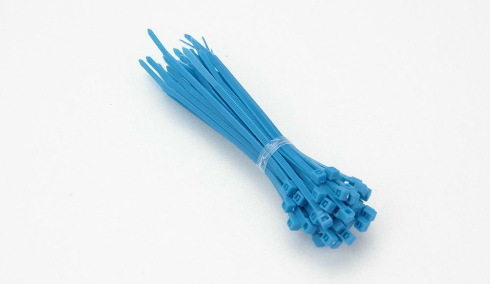50x Pack Cable Ties Color 100mm 2.5 Cable Organizer Blue