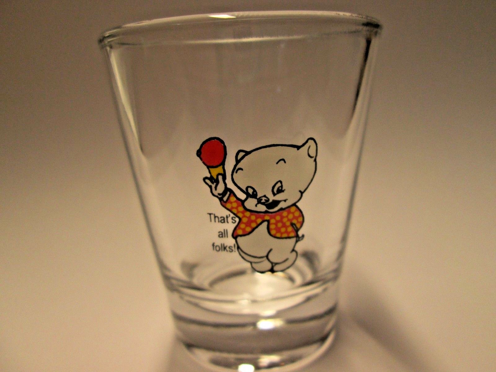 Porky Pig on Clear Shot Glass