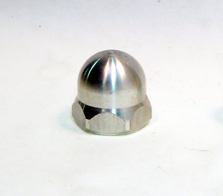 5/16" x 24 thread - 1" hex Aluminum engine spinner nut from MECOA K&B #924-115
