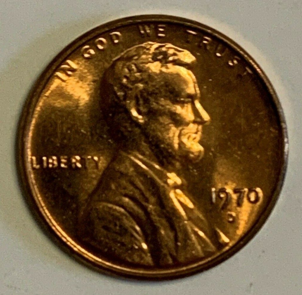 1970 D Lincoln Memorial Penny - UNC - Beautiful Red Tone. Combined Shipping.