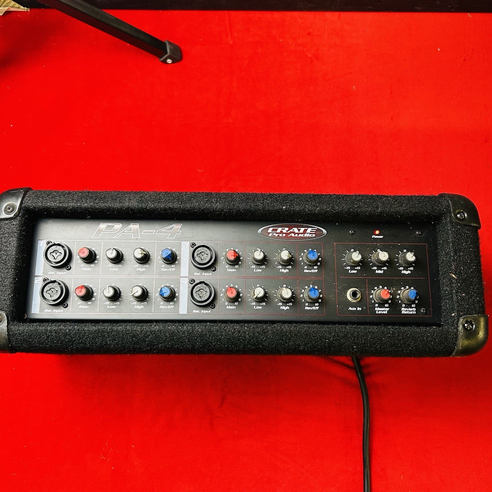 vintage Crate Pro Audio PA-4, a 4-channel powered mixer amplifier Tested Works