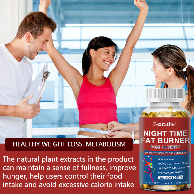Night fat Burner 500mg, reduce abdominal fat and slim down, 120 capsules