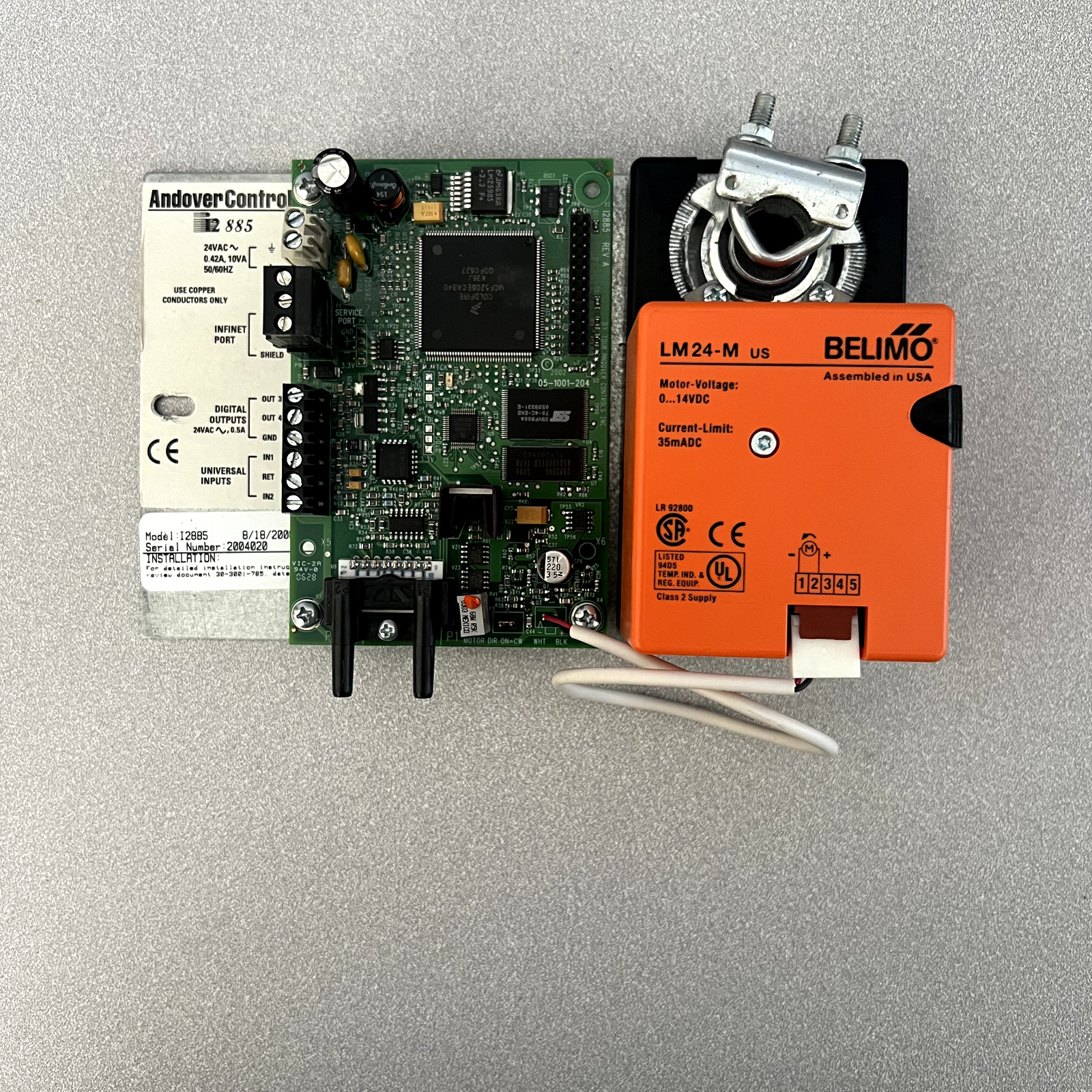Belimo Andover Controls B3885 VAV Controller w/ Actuator Transducer Transmitter