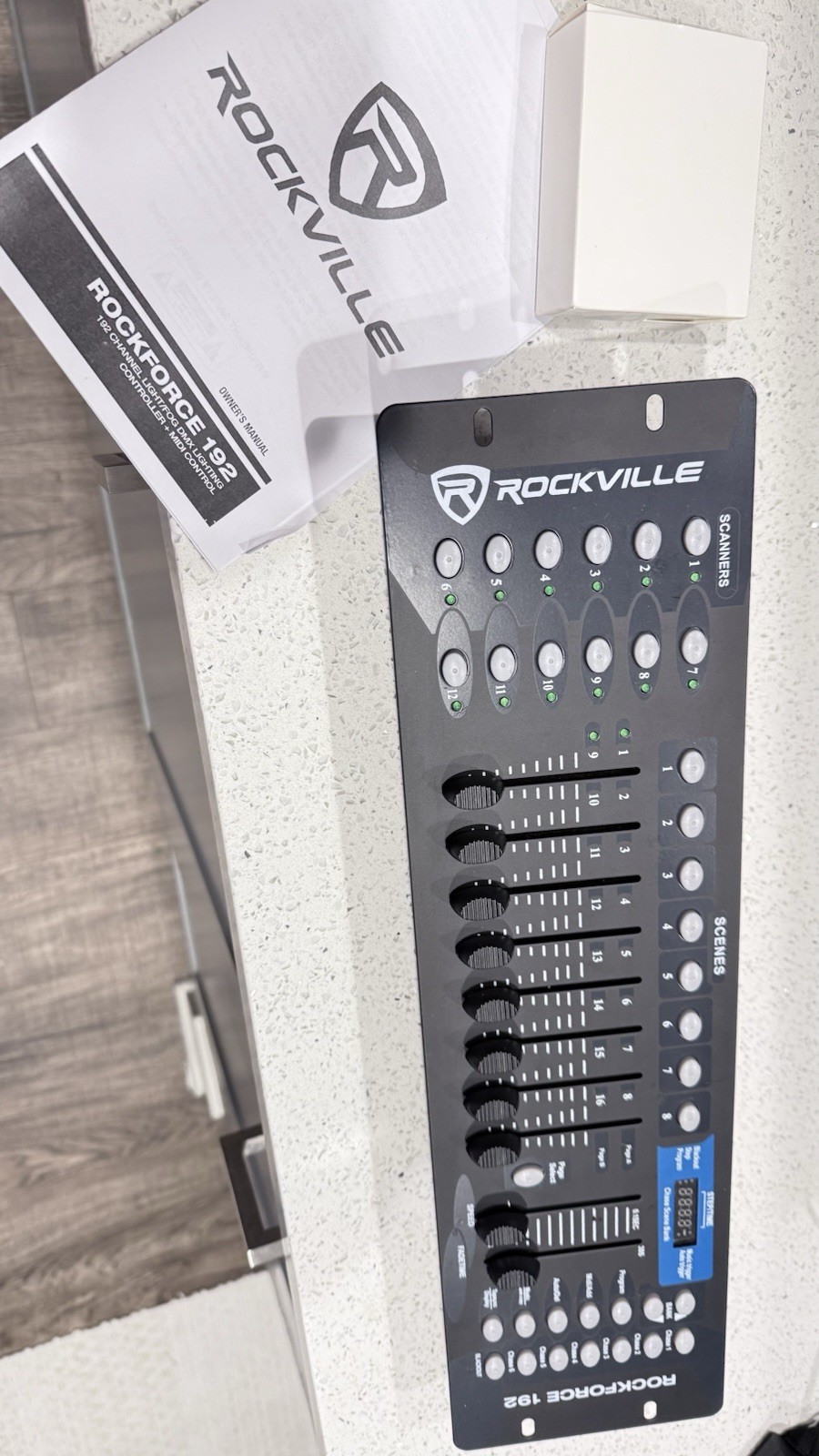 ROCKFORCE 192-Channel DMX Lighting Controller, Sound-Activated, Programmable Sce