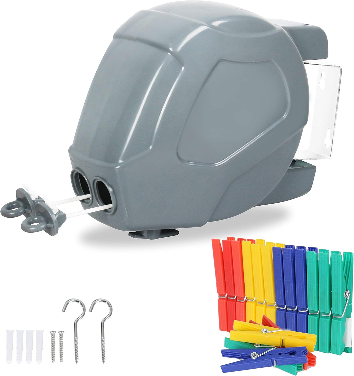 Retractable Clothesline Heavy Duty Retracting Clothes Line Outdoor and Indoor wi