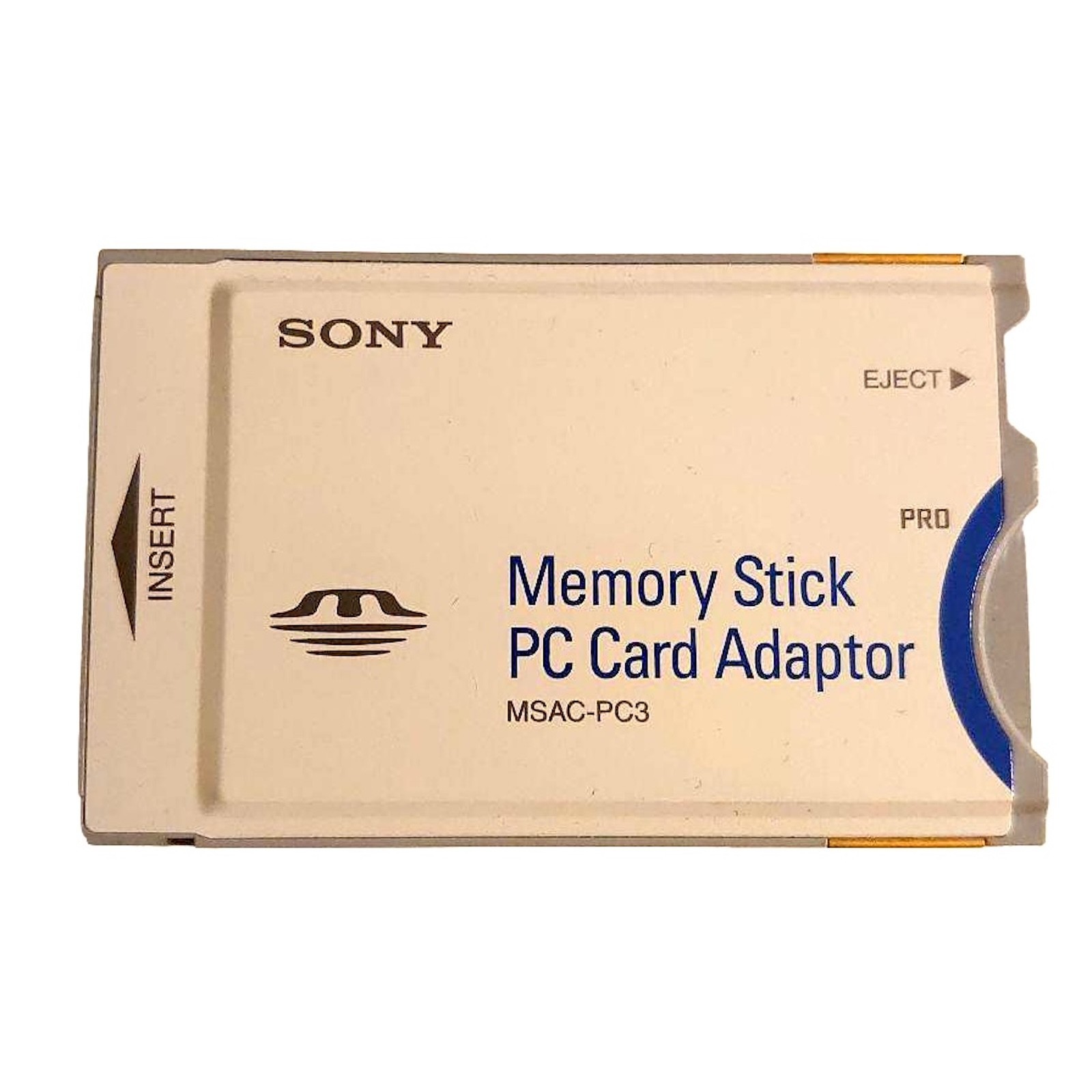 SONY Memory Stick Card Reader Adapter MSAC-PC3 PCMCIA ATA 16bit PC Card Type II