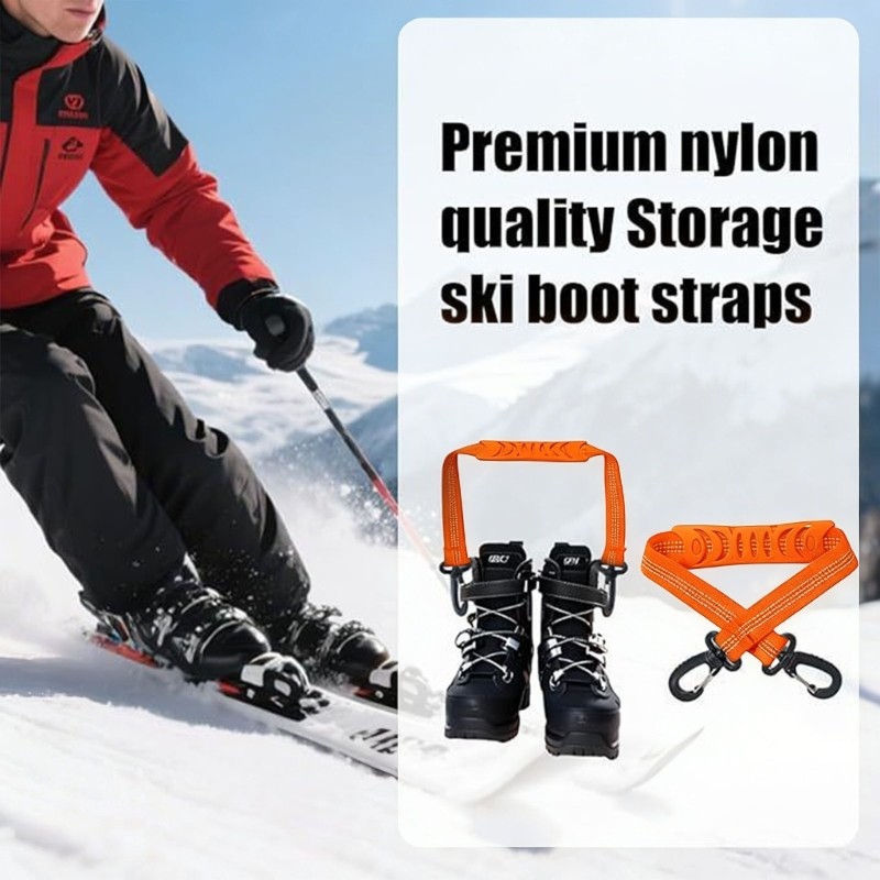 4Pieces Ski Booting Band Polyester Texture for Secure Attachments During Walks