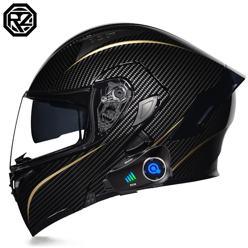Bluetooth Built-in Camera Modular Double Visors Motorcycle Helmet DOT Aprroved