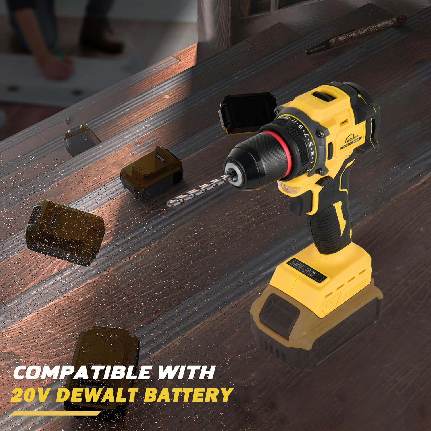 3/8" Brushless Cordless Drill for DeWalt 20V MAX Battery Bare Tool