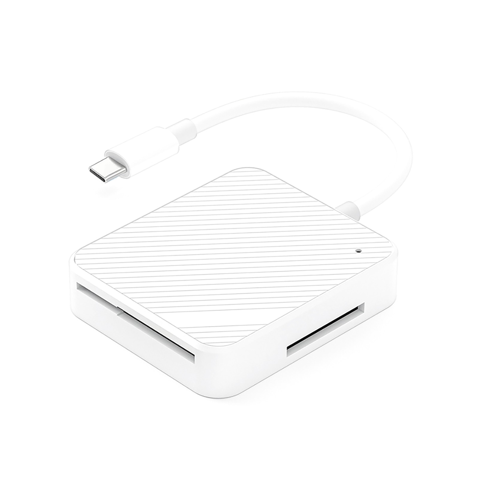 4 in 1 Type-C USB-C Smart Media M2 SD SM XD Memory Card Reader Adapter White
