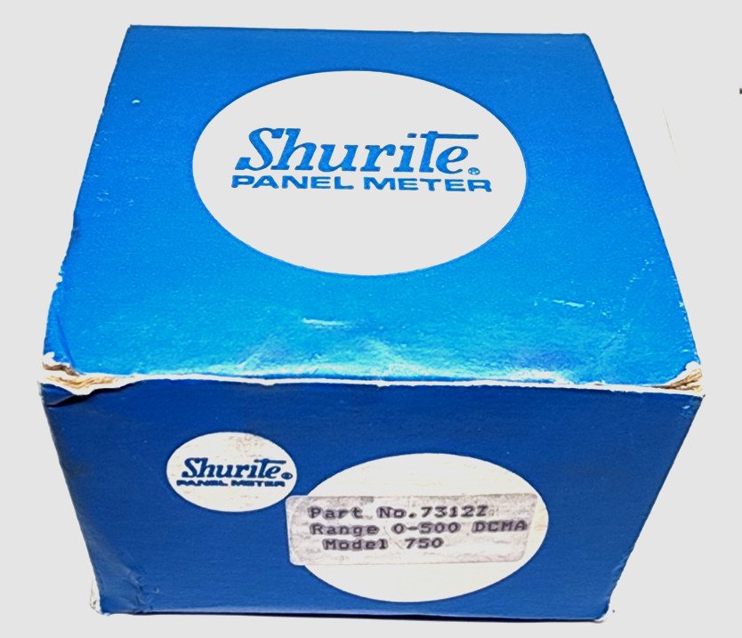 Shurite 7312Z DC Analog Panel Meter 0-500mA 3.5" Rectangular - New Open Box