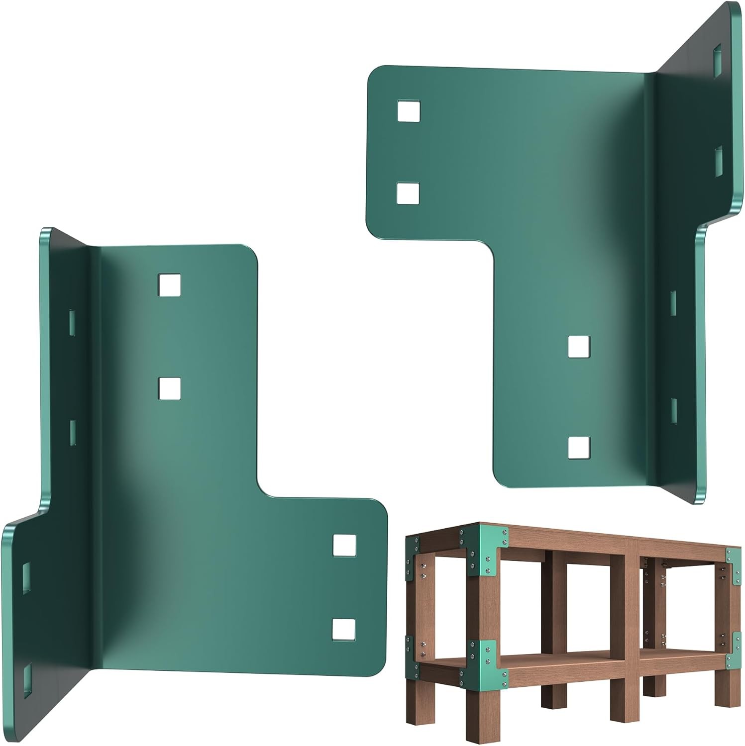 8PCS Workbench Bracket 4mm Steel for 2x4 Lumber Rust-Resistant with Screws DIY