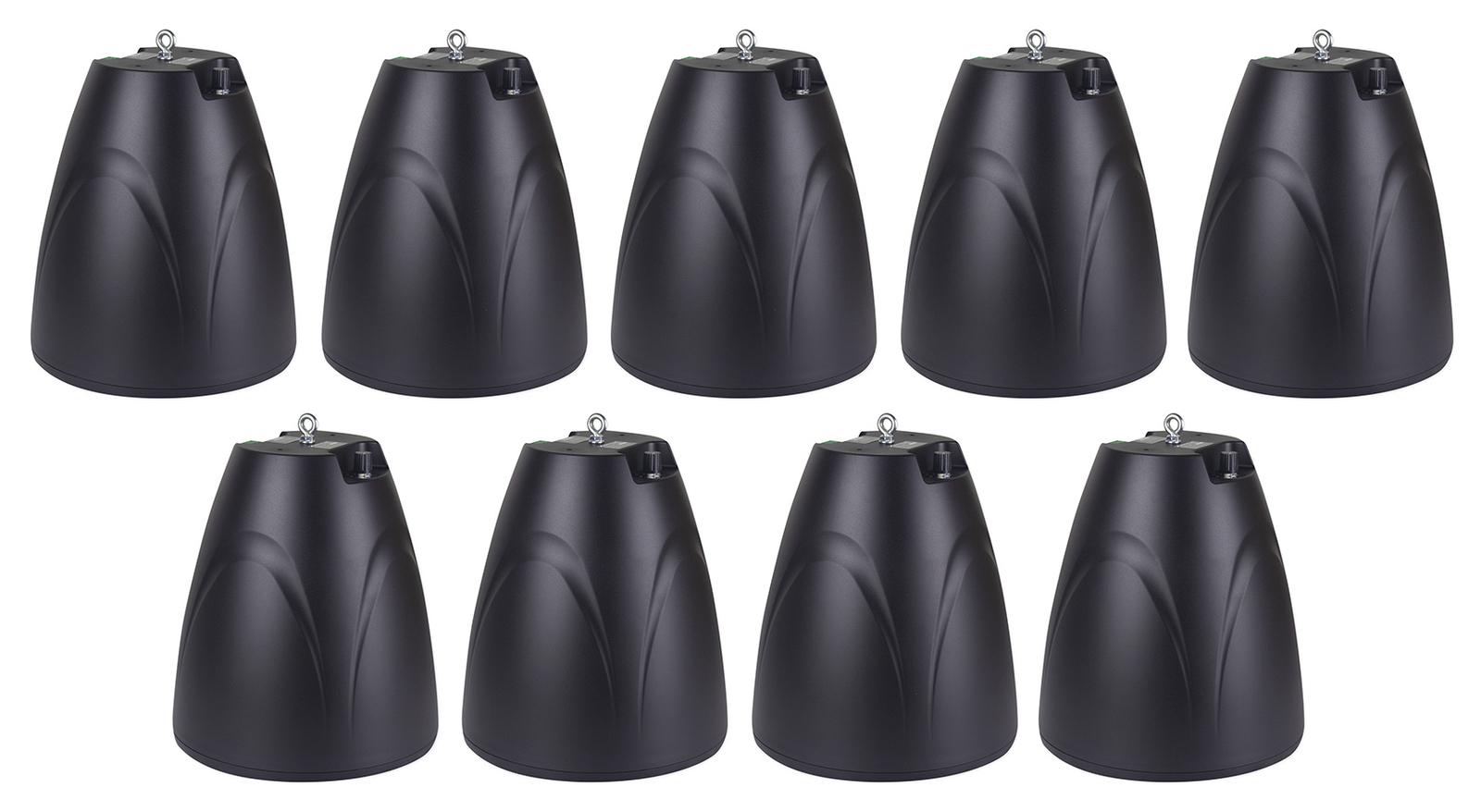 (9) Rockville PEN-65T Black 6.5" 70V Hanging Pendant Speakers For Restaurant/Bar