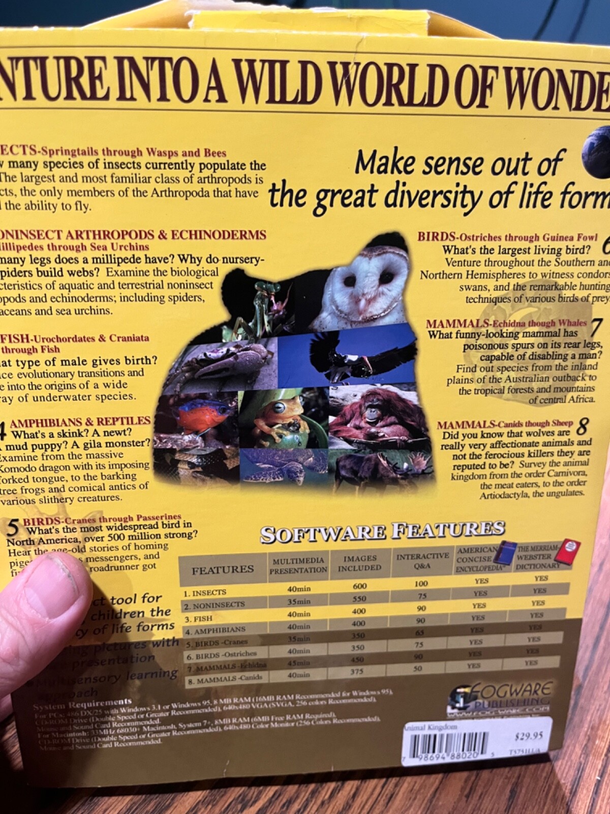 Win/mac Animal Kingdom- 8 cd Roms