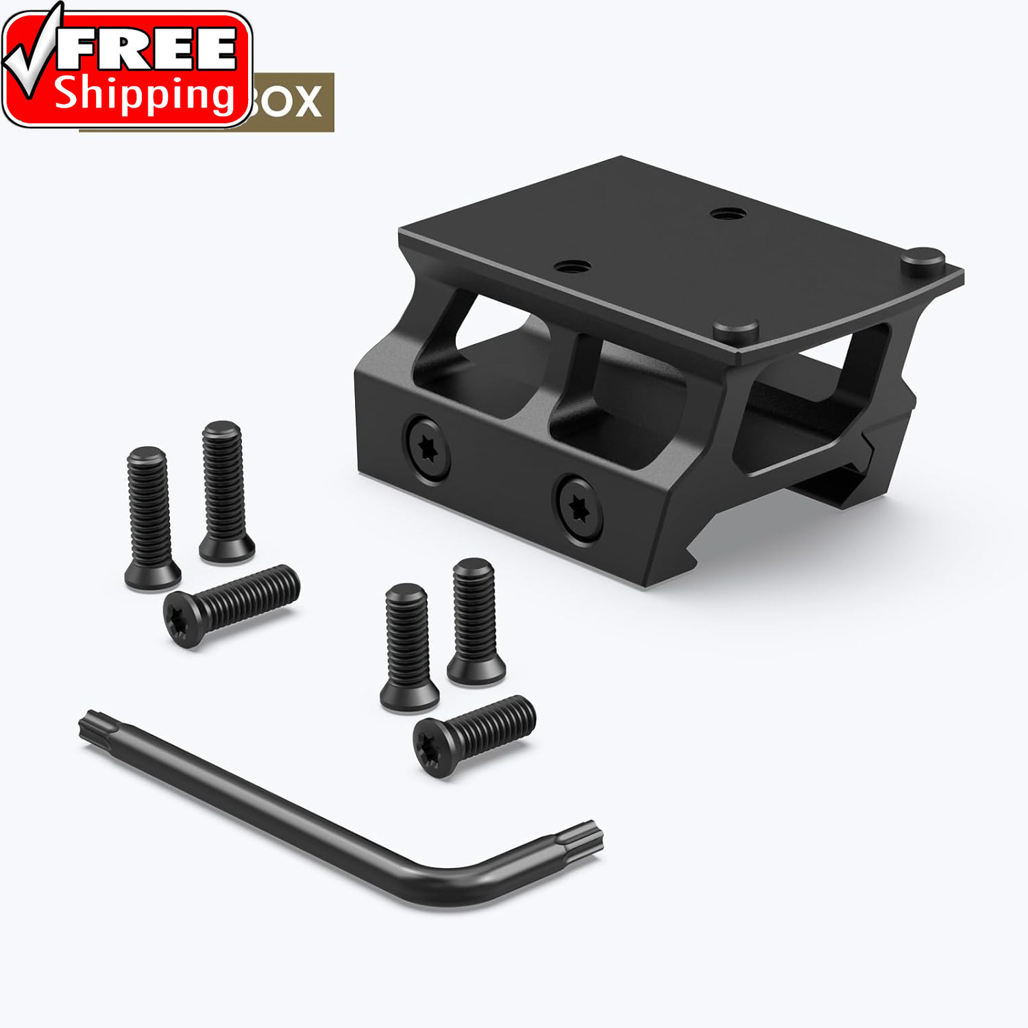 Red Dot Riser Mount 0.75" Picatinny Rail Riser Compatible with RMR Footprint Red