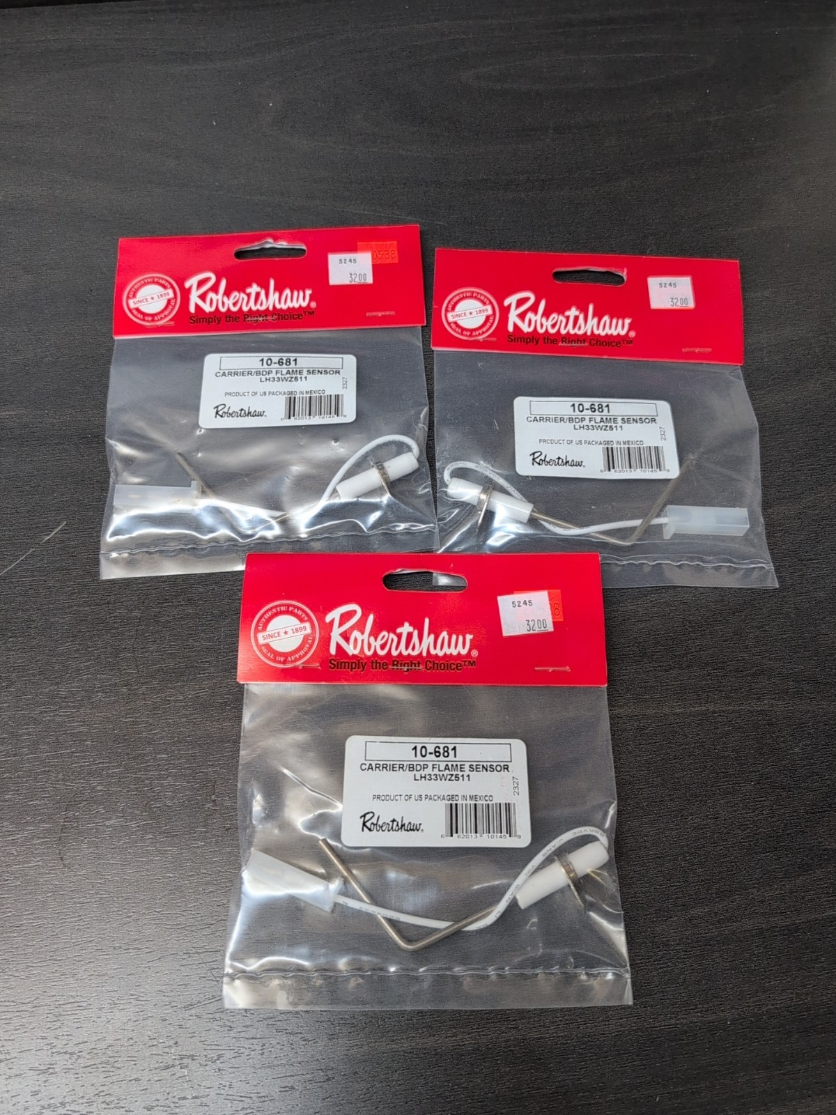 3 Pack Robertshaw 10-681 Flame Sensor