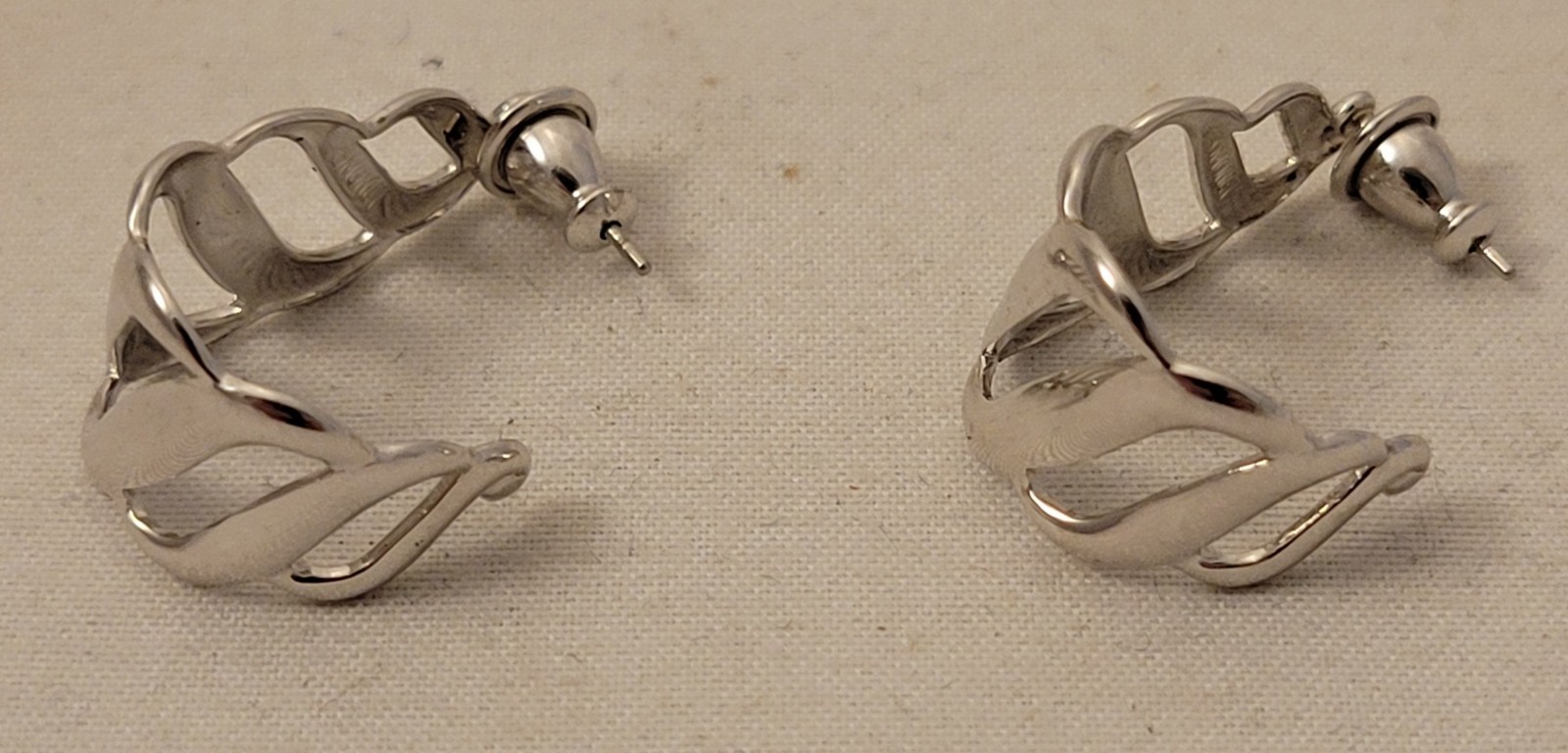 Monet Silver Tone Post Earrings