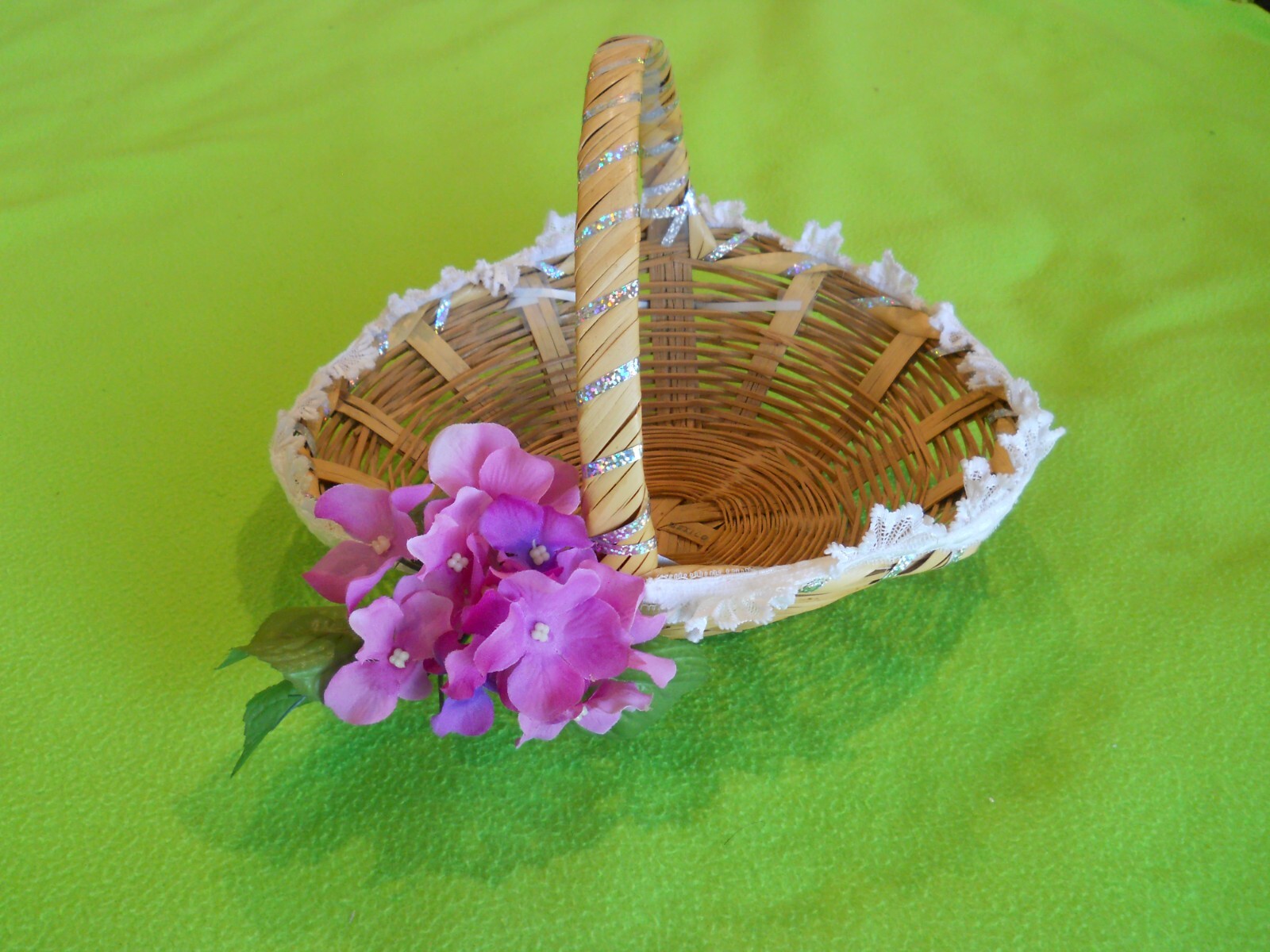 Adorned basket ~ 13" x 10" x 4 "  _