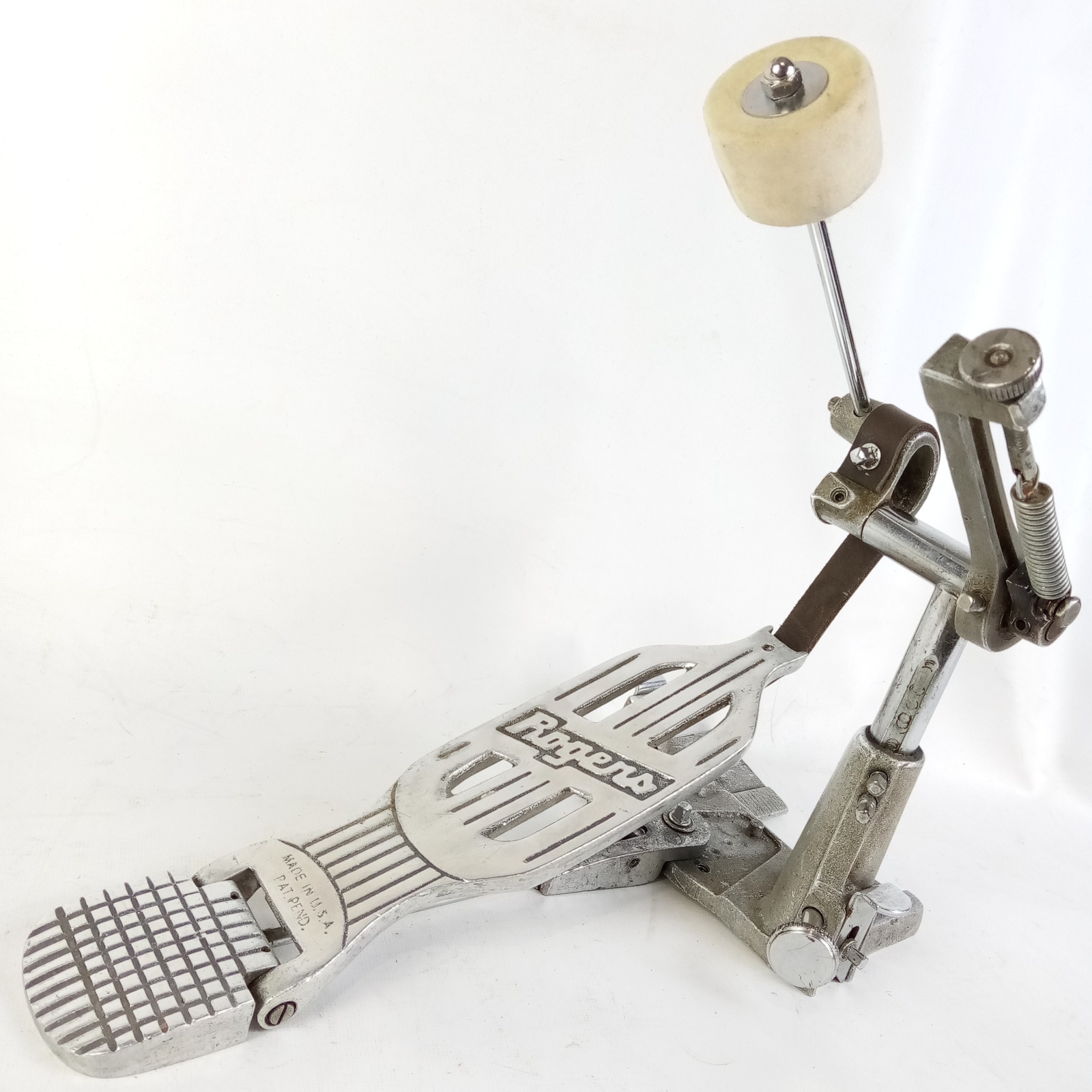 Rogers Pre-CBS Split-Heel Swiv-O-Matic Foot Pedal Bass Drum 396R Vintage 60s USA