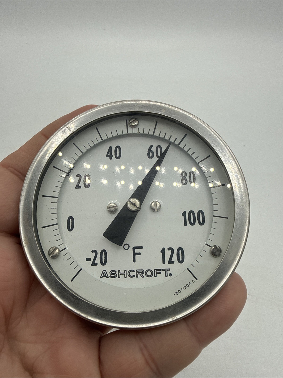 Ashcroft 30EI60E060  -20/120°C 3" Bimetal Dial Thermometer Calib 109