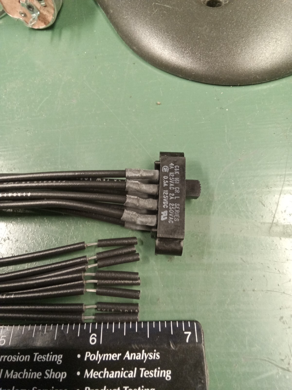 Slide Switch 4A 125VAC Original C&K 161-cr-l 3 position 4PST 6" leads lot of 2