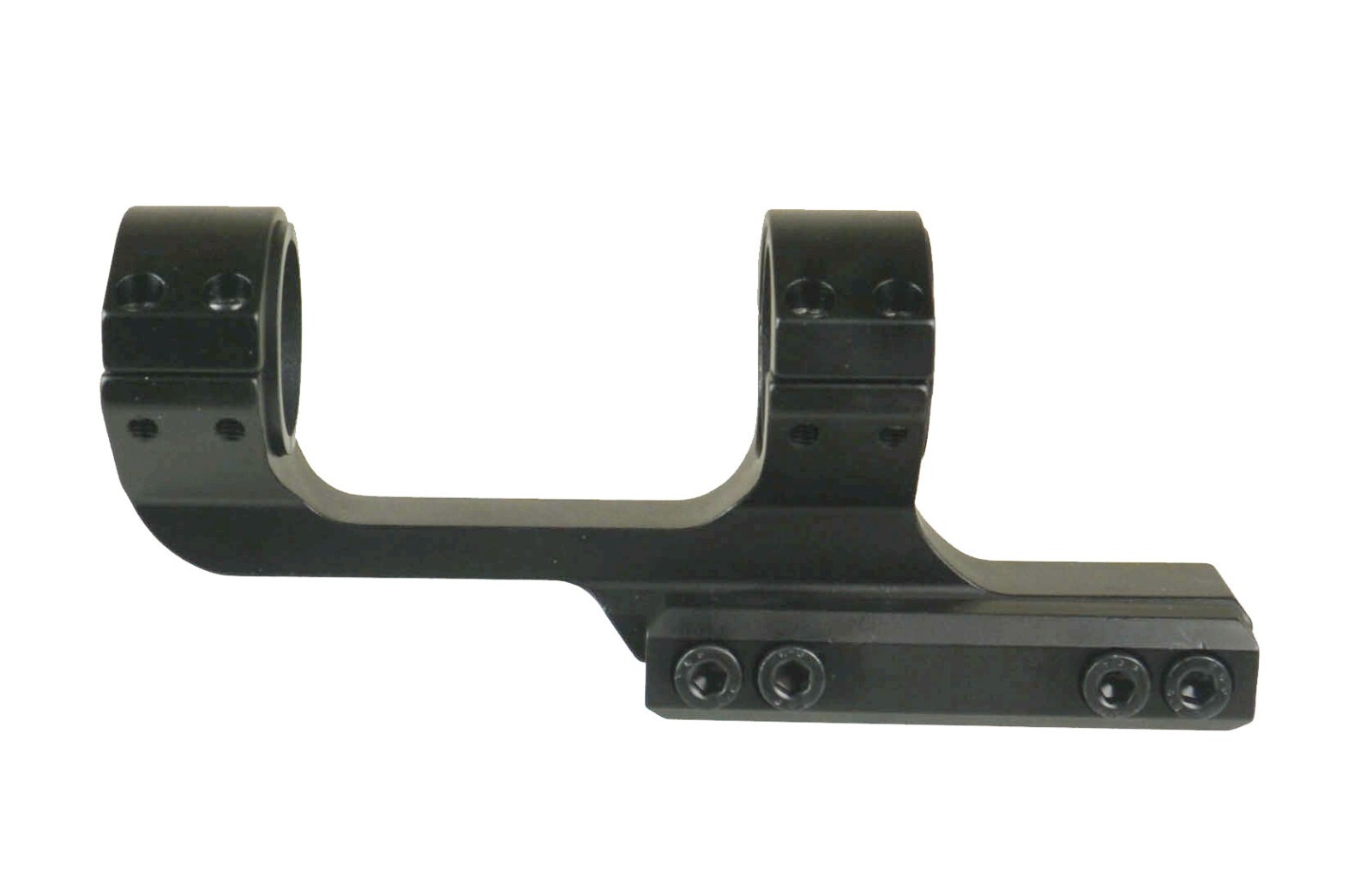 Black 30mm Offset Cantilever Picatinny Weaver Scope Ring Mount With 1" Inserts