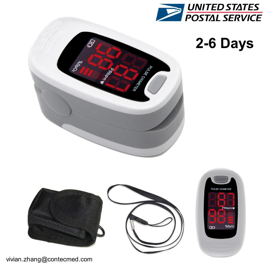 Finger Pulse Oximeter Blood Oxygen Monitor SpO2 Heart Rate Tester Free Bag FDA