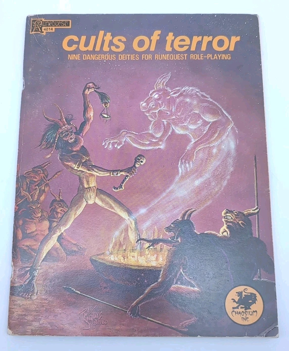 Vintage Runequest Cults of Terror Chaosium inc. 1981 RUNEQUEST 4014 TTRPG  VG